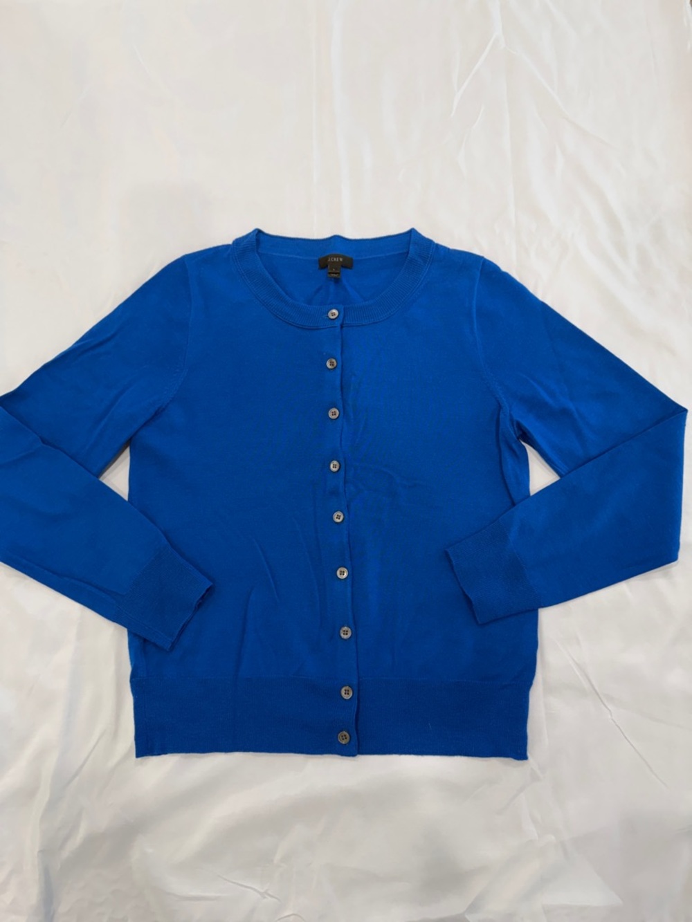 J. Crew Women's Cobalt Blue Merino Cardigan—Large